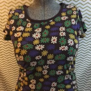 Brown Lucky Brand Tunic Brown Floral Medium